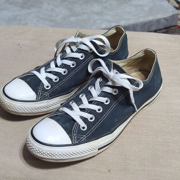 Converse CT All Star Ox Black Canvas Womens low top Trainers Mens 8 women 10 - Picture 1 of 7